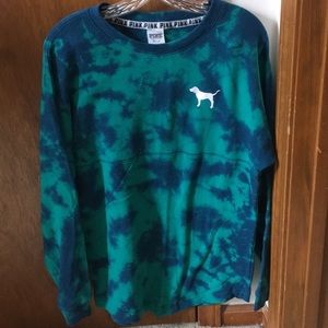 Women’s XS PINK Vic Secret tie dyed longsleeve top